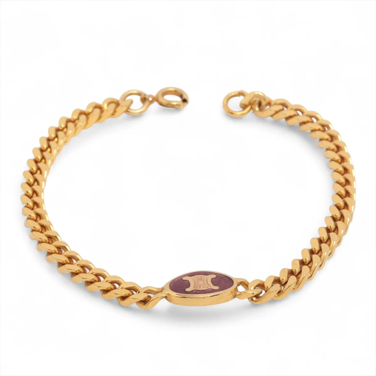 Celine Gold Macadam Chain Bracelet