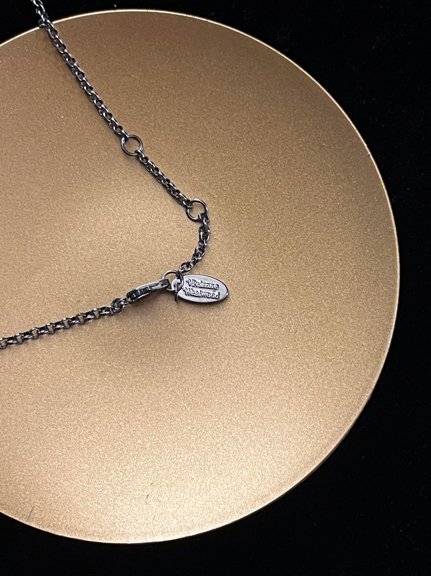 Vintage Vivienne Westwood Gunmetal Orb Pendant Necklace