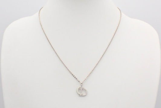 Vintage Dior Ivory CD Crystal Necklace