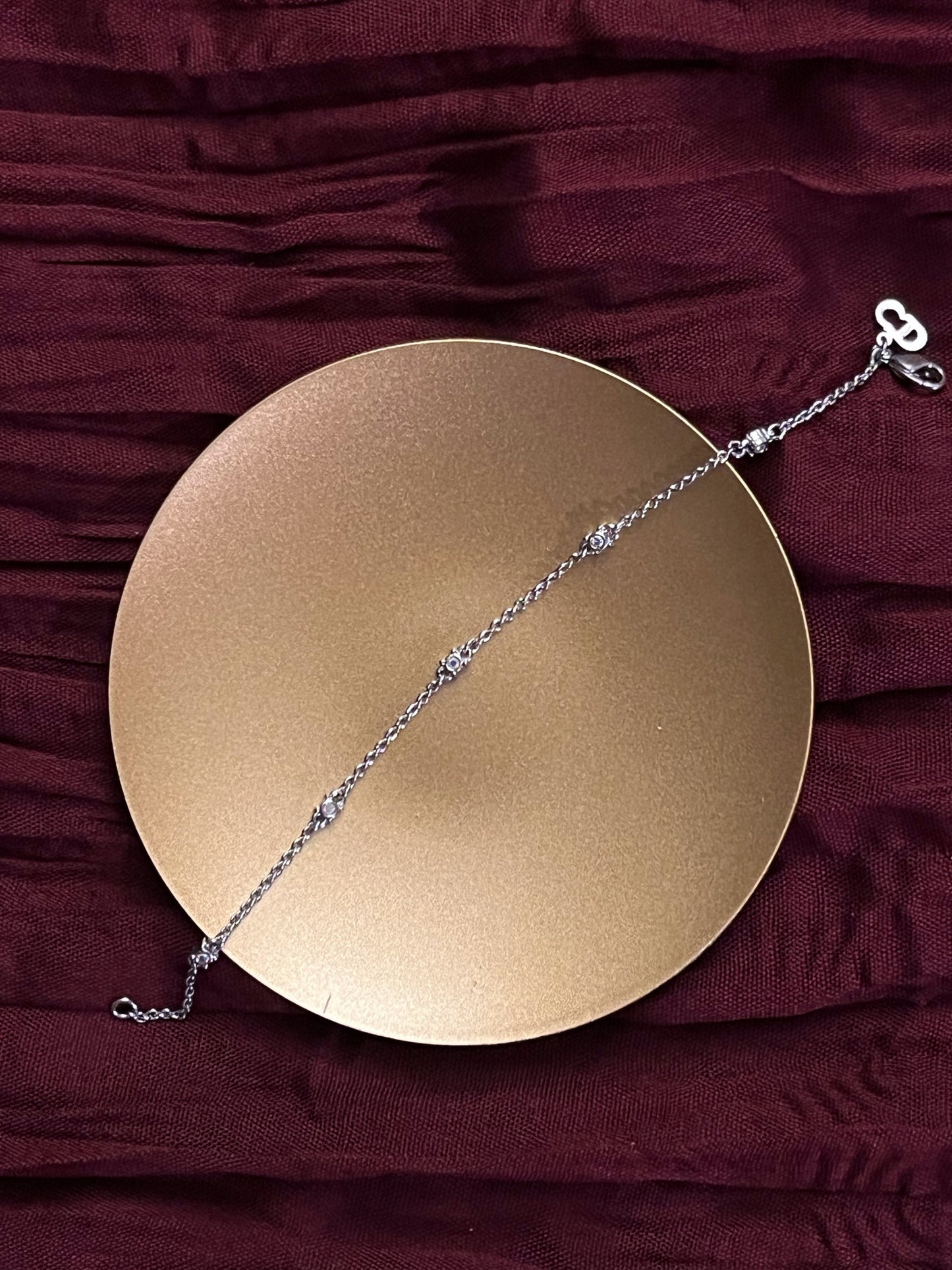 Dior Vintage Silver-Tone Multicolor Crystal Bracelet