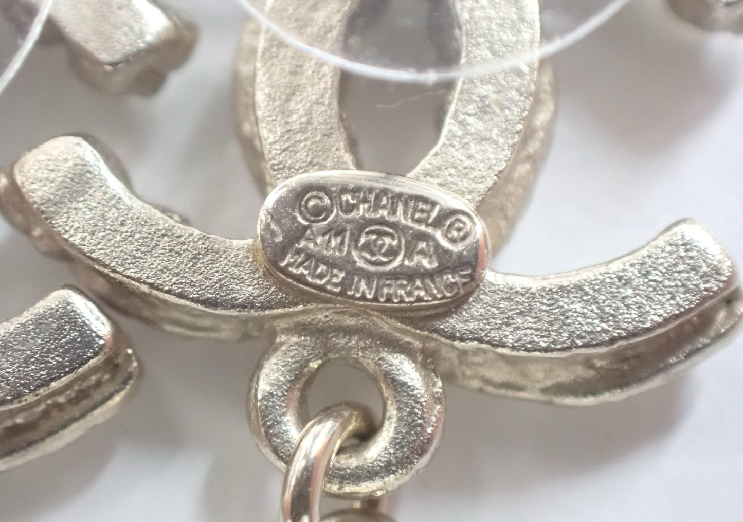 Vintage Chanel 2011 Irregular Double C Pearl Earrings