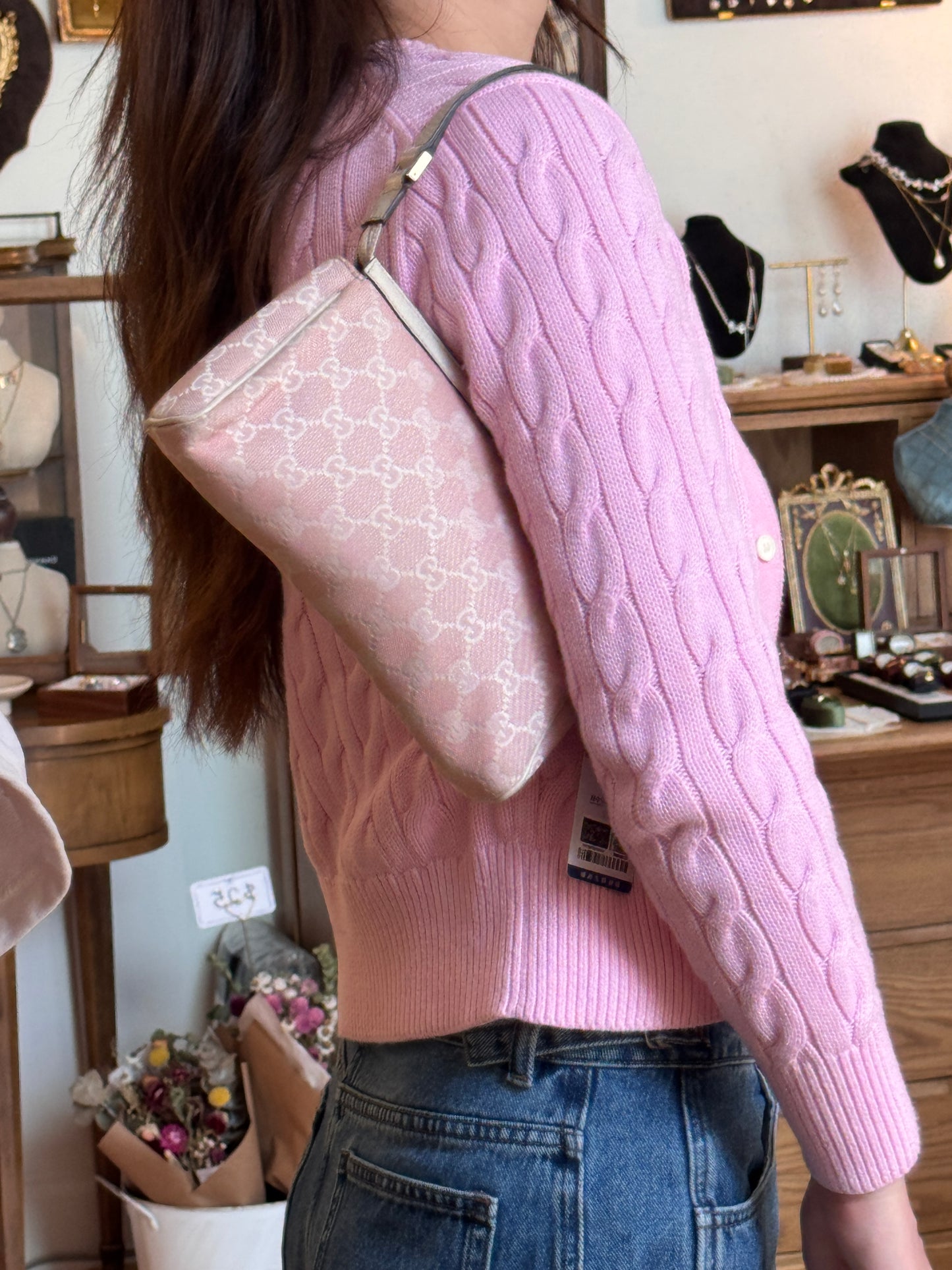 Gucci GG Canvas Mini Shoulder Bag – Pink