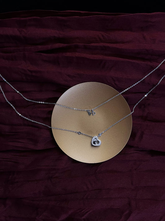 Vintage Dior Double-Layer Open Heart Necklace