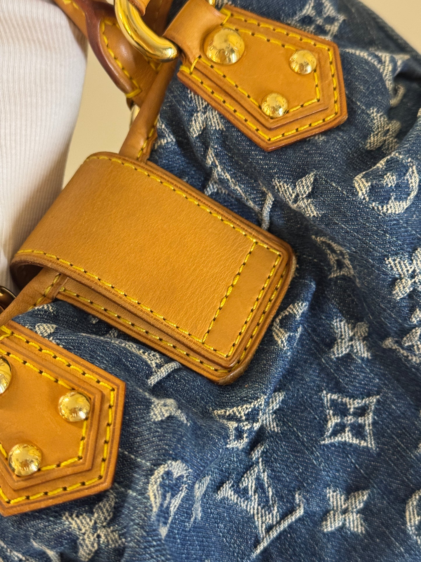 Louis Vuitton Denim Pleaty Mini Shoulder Bag