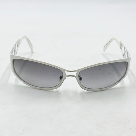 Chanel 2000s “Lattice Luxe” Crystal-Embellished Shield Sunglasses