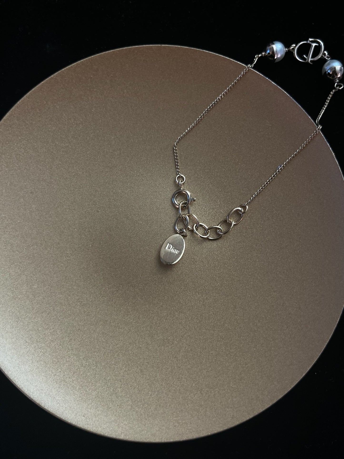 Vintage Dior Classic Pearl CD Bracelet