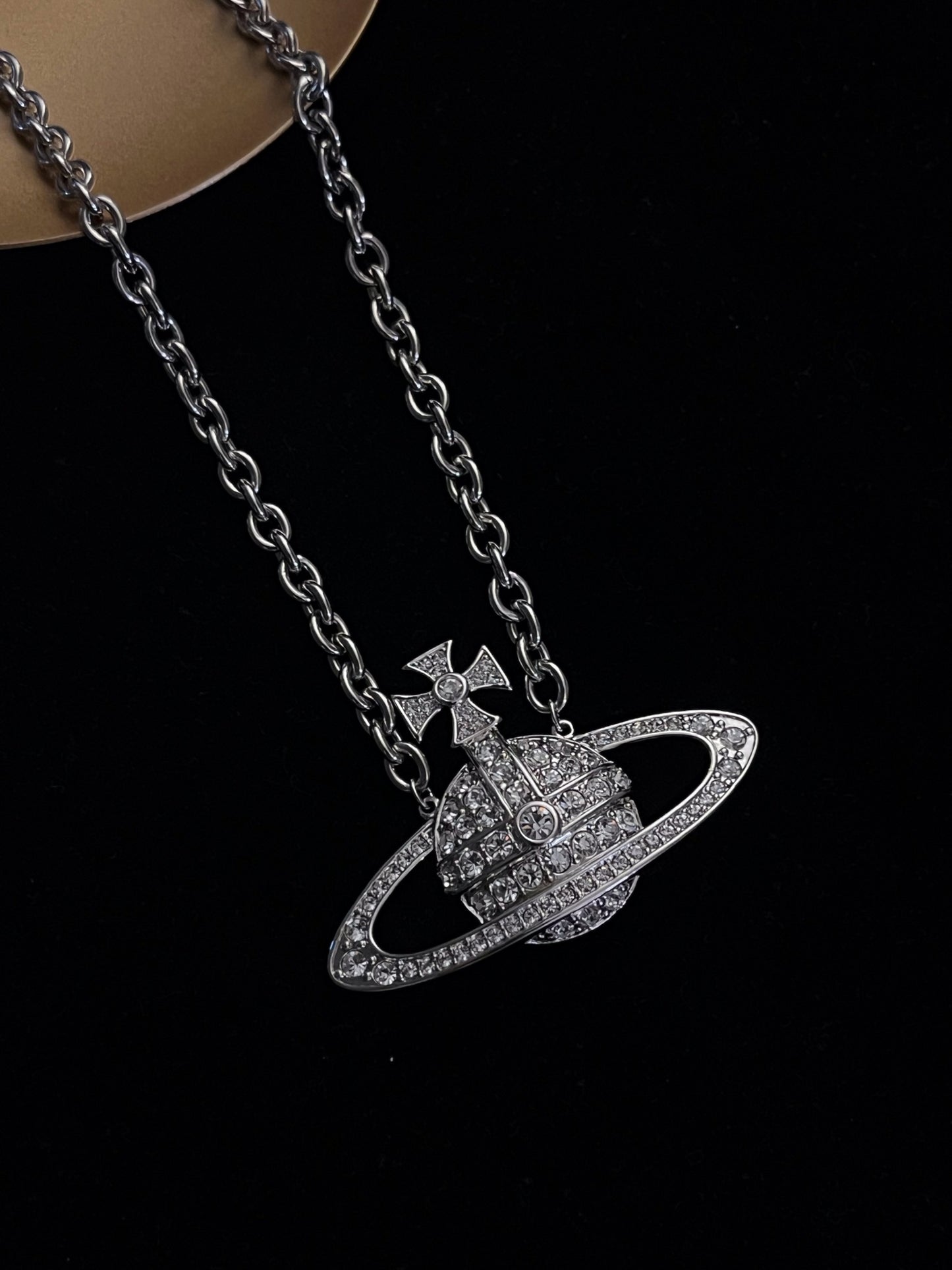Vintage Vivienne Westwood Crystal Giant Orb Chain Choker