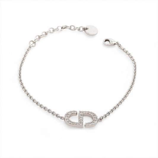 Dior Silver Pavé CD Logo Bracelet