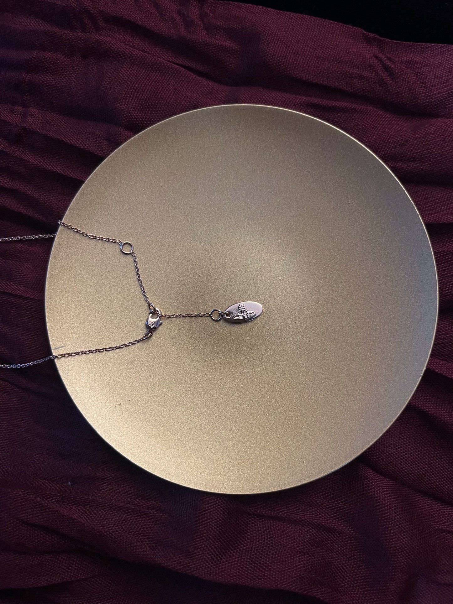 Vintage Vivienne Westwood Rose Gold-Tone Pavé Orb Necklace