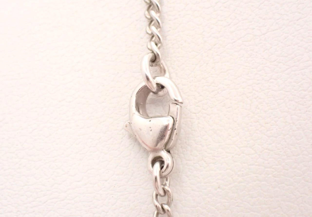 Chanel 2006 Crystal CC & Heart Charm Necklace