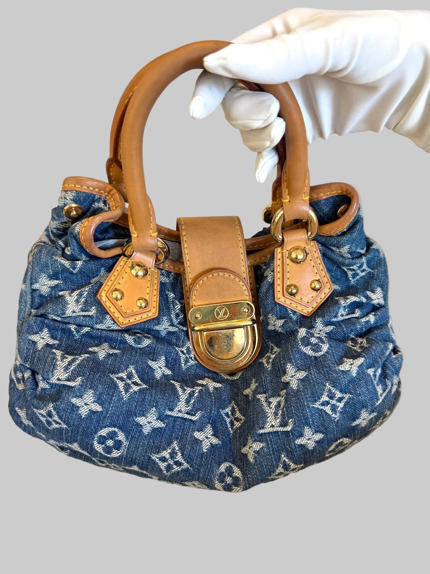 Louis Vuitton Denim Pleaty Mini Shoulder Bag