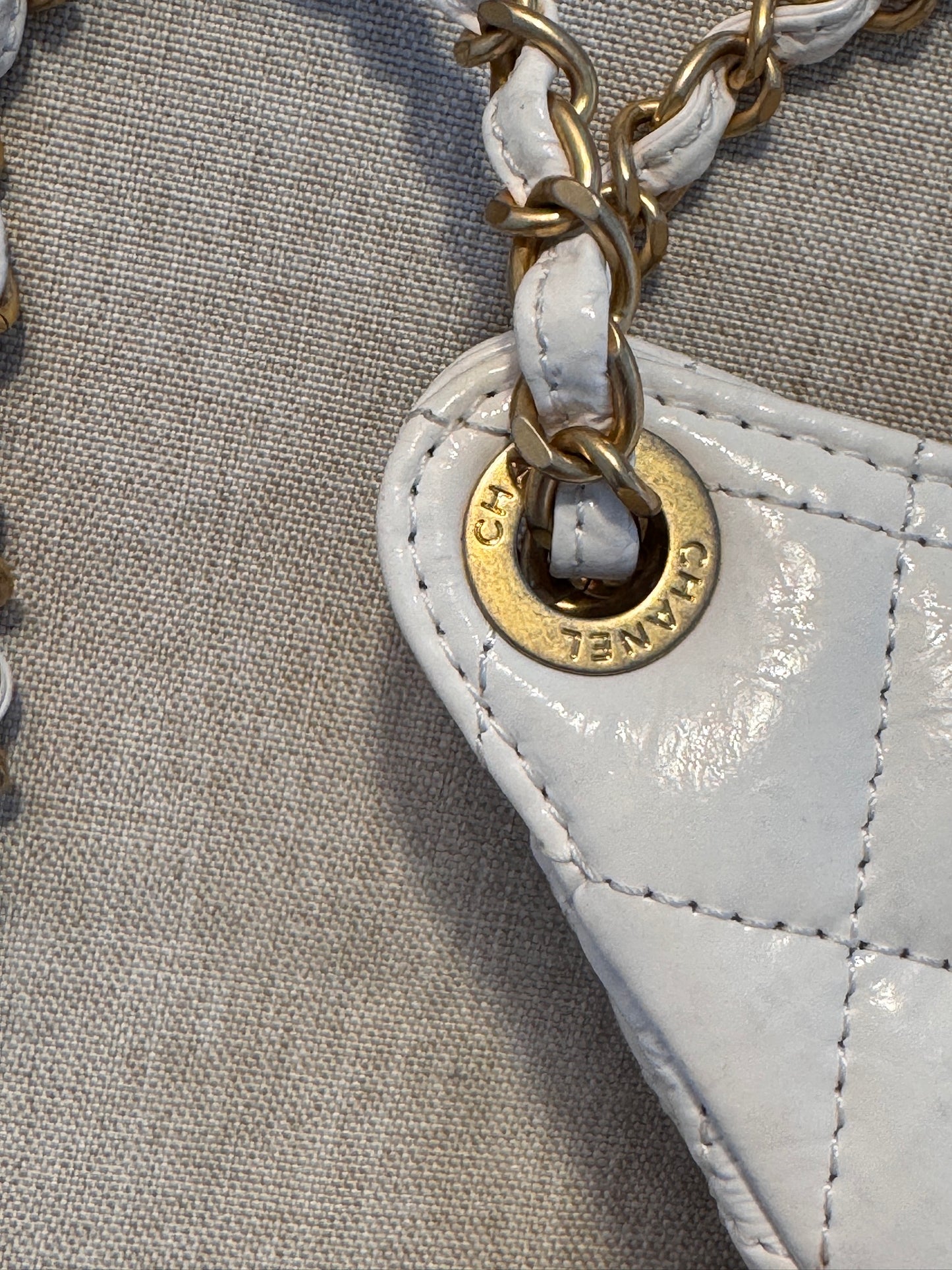 Chanel 2024 White Quilted Small Shoulder Bag with Chain