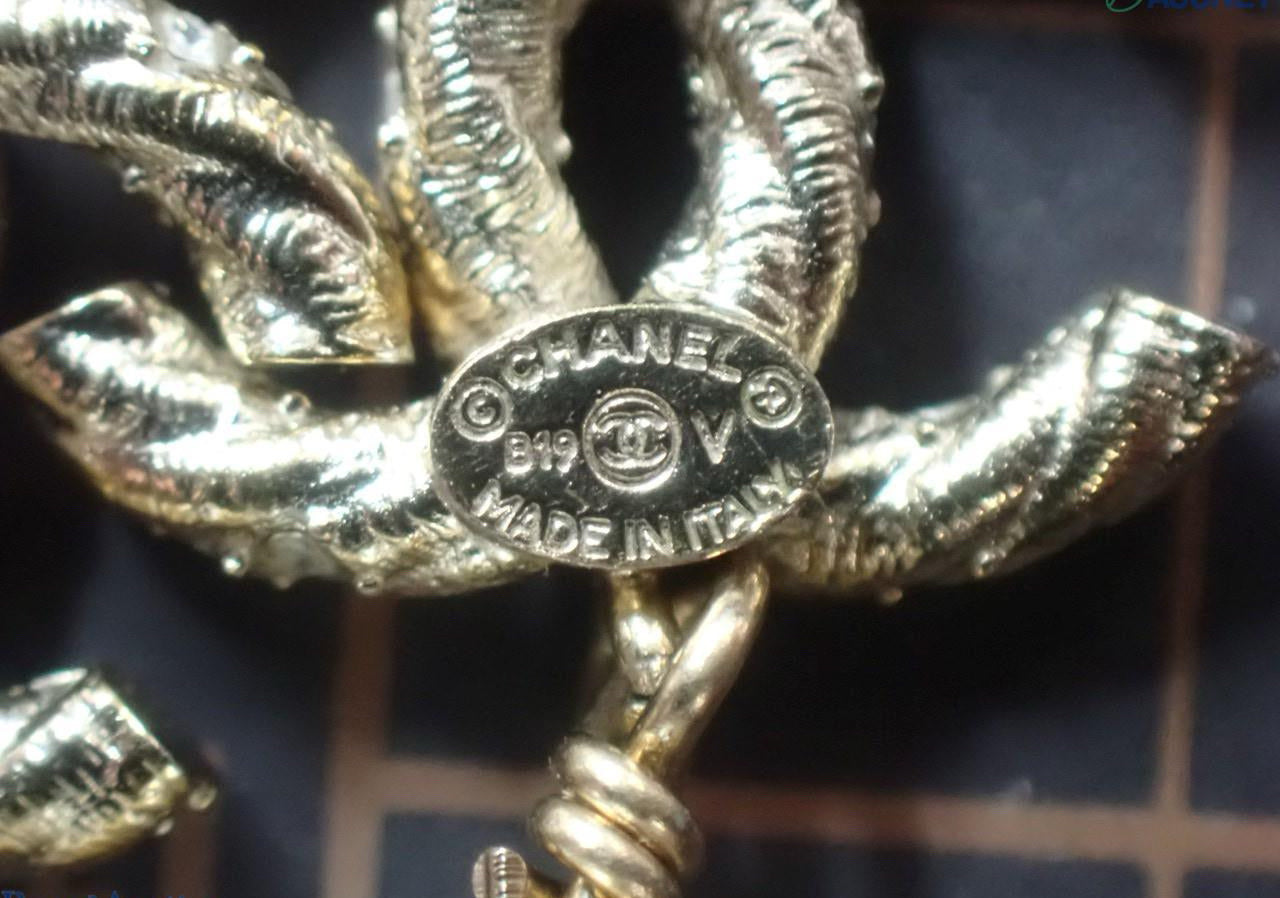 Chanel 2019 Crystal-Embellished Woven Pearl Earrings