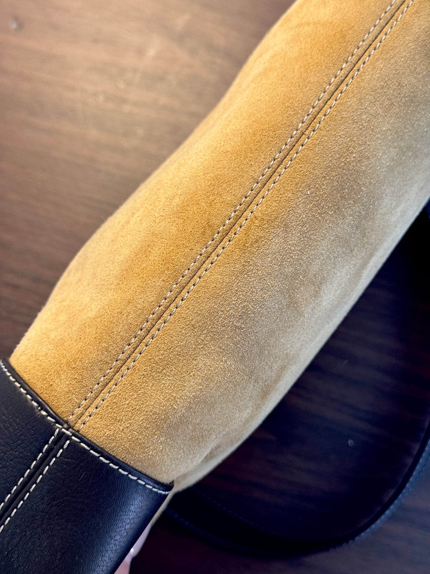 Loewe Vintage Suede & Leather Shoulder Bag