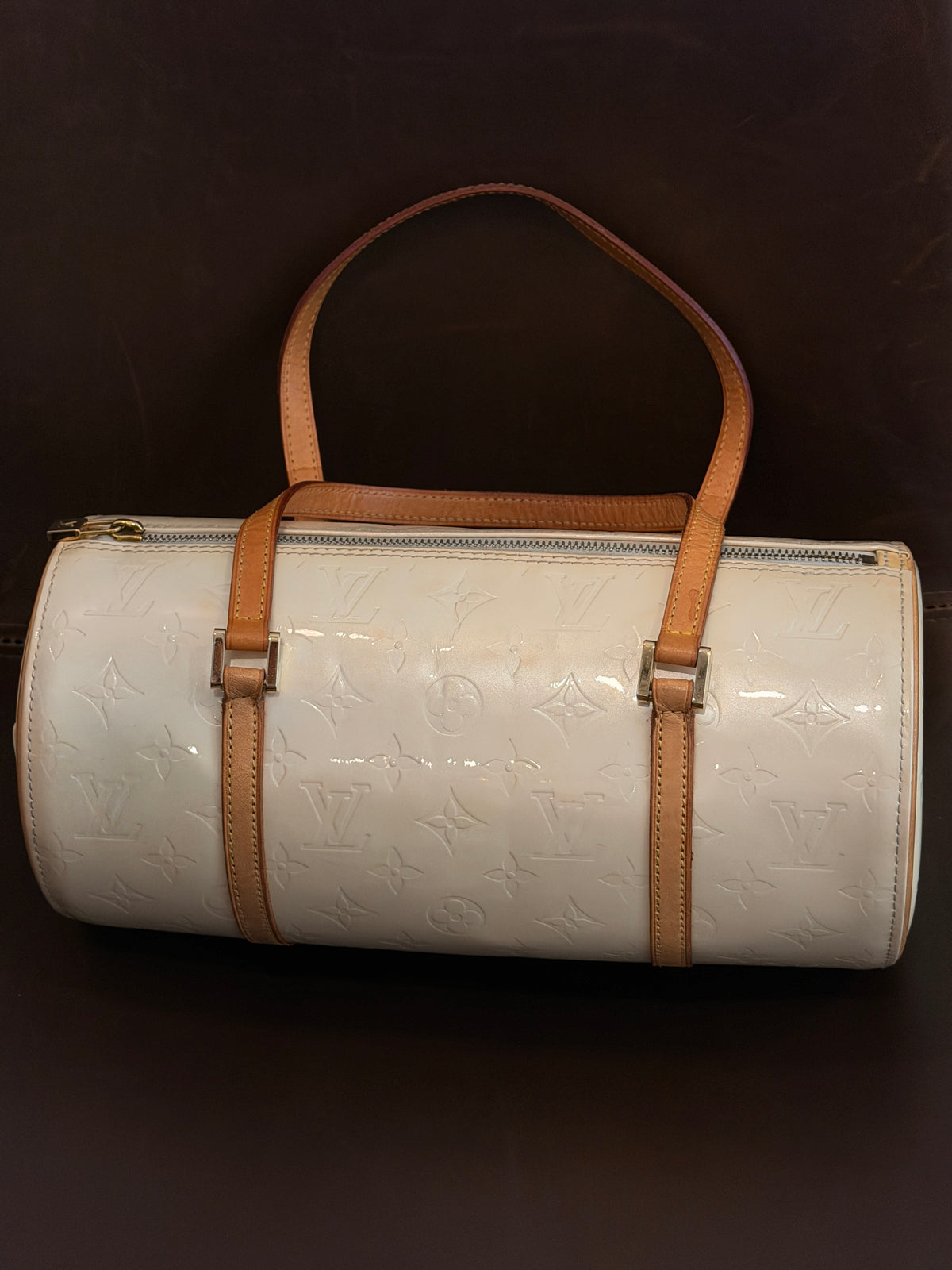 Louis Vuitton Vernis Papillon Barrel Bag – Perle White