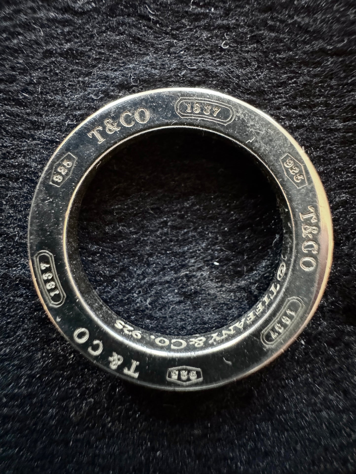 Tiffany 1837 Silver Pendant Ring