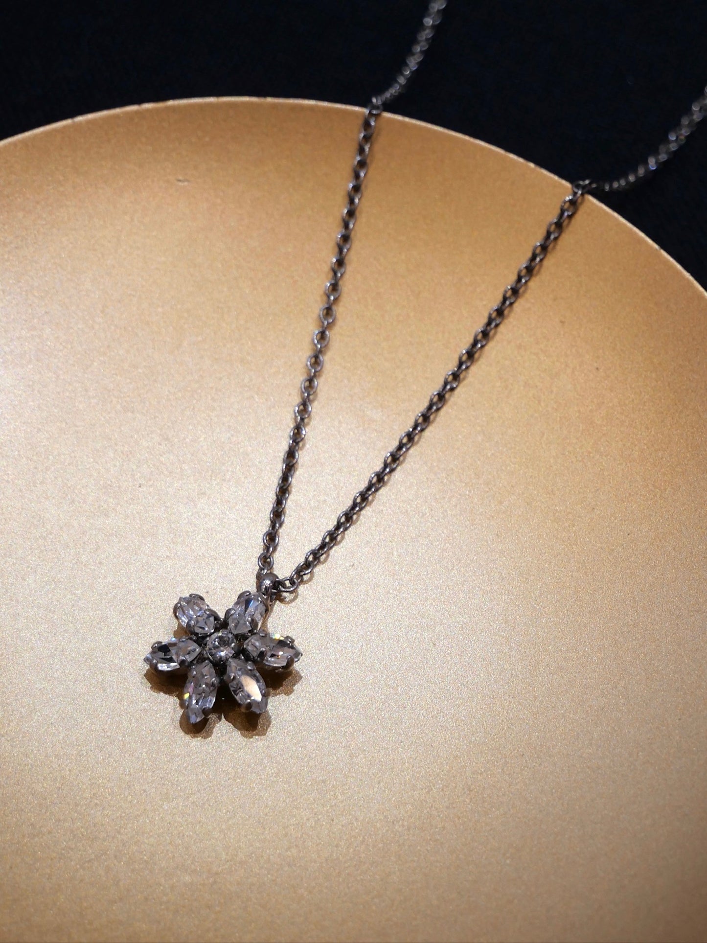 Vintage Dior Pavé Star of David Crystal Necklace