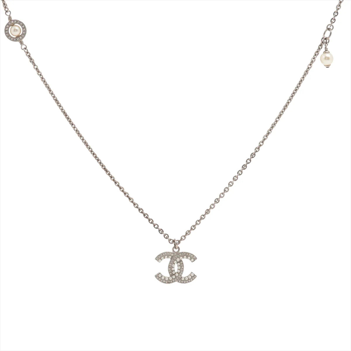 Chanel 2019 Classic Pearl & Rhinestone Double C Sweater Necklace