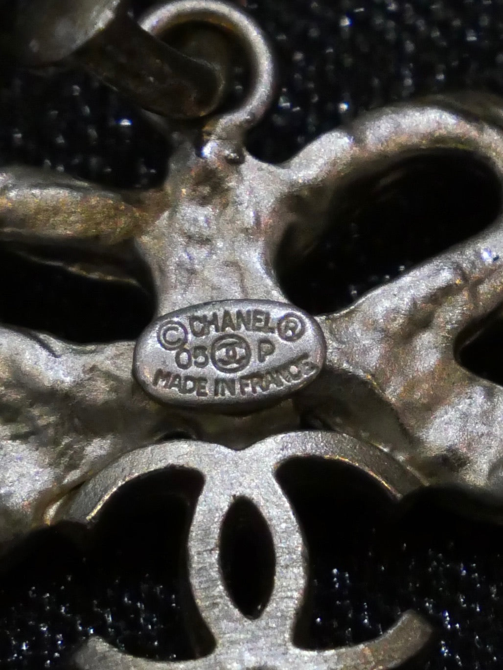 Chanel 2005 Bow & CC Faux Pearl Drop Earrings