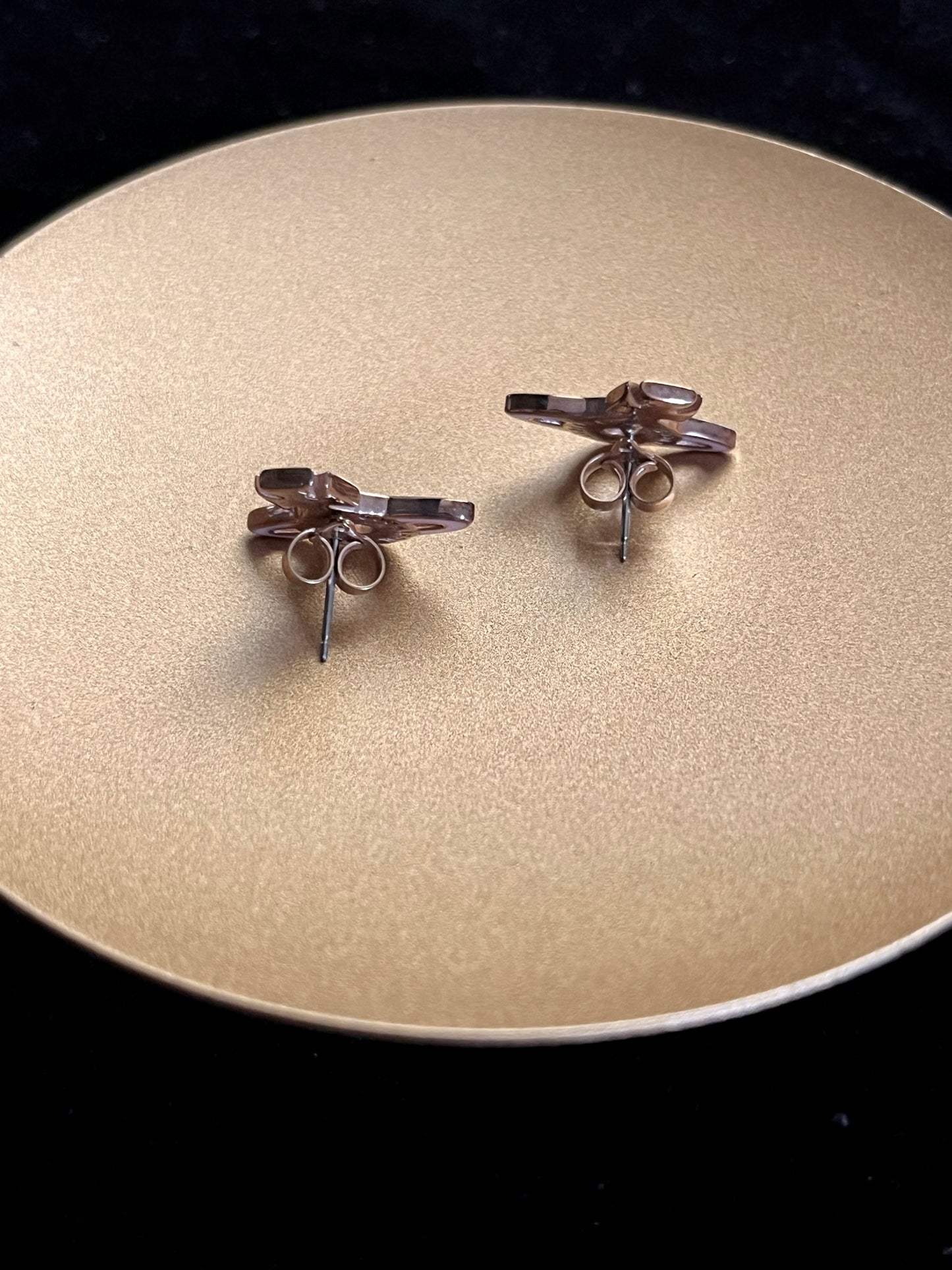 Vintage Vivienne Westwood Pink Enamel Orb Stud Earrings