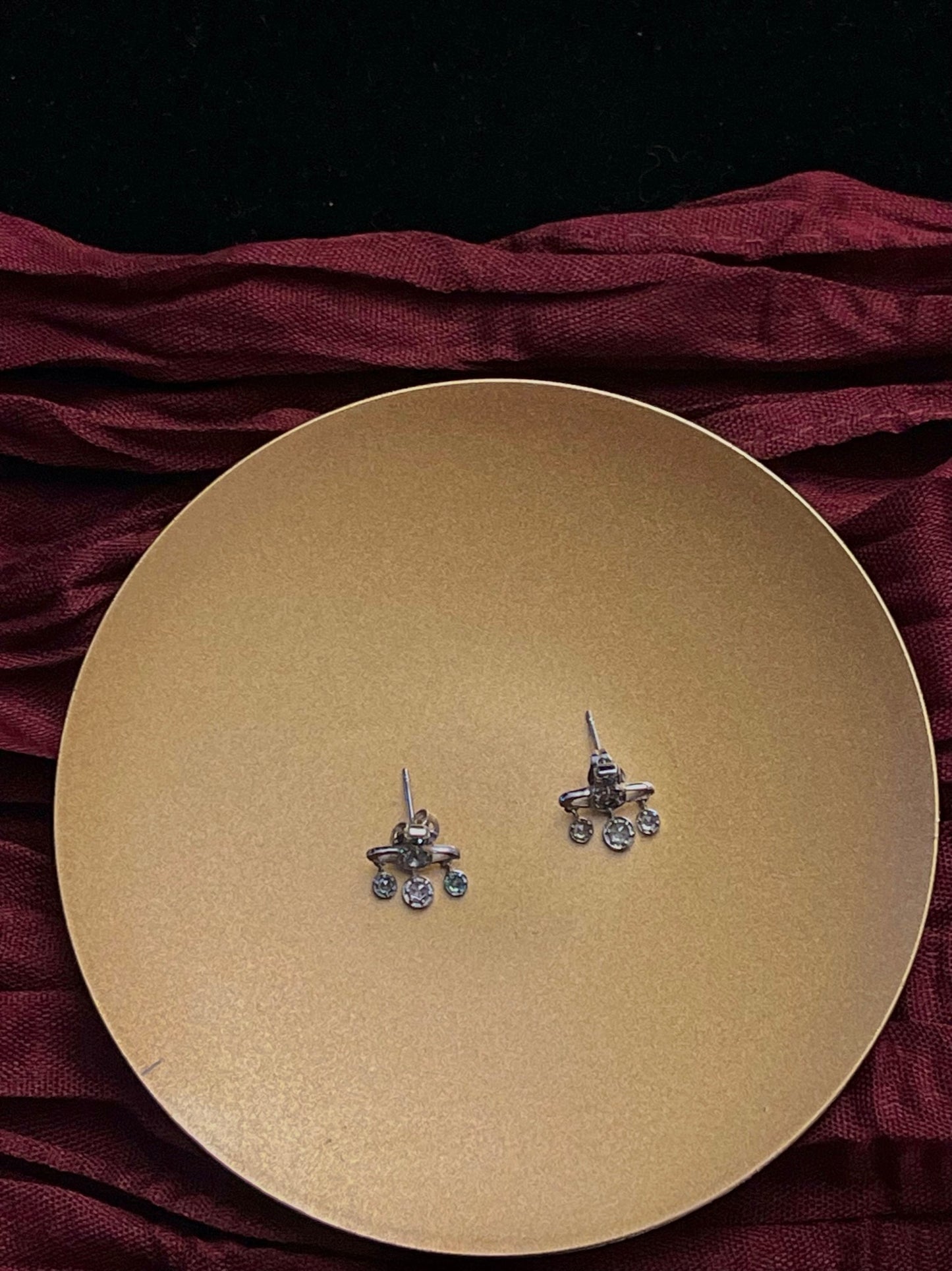 Vintage Vivienne Westwood Crystal Drip Orb Stud Earrings