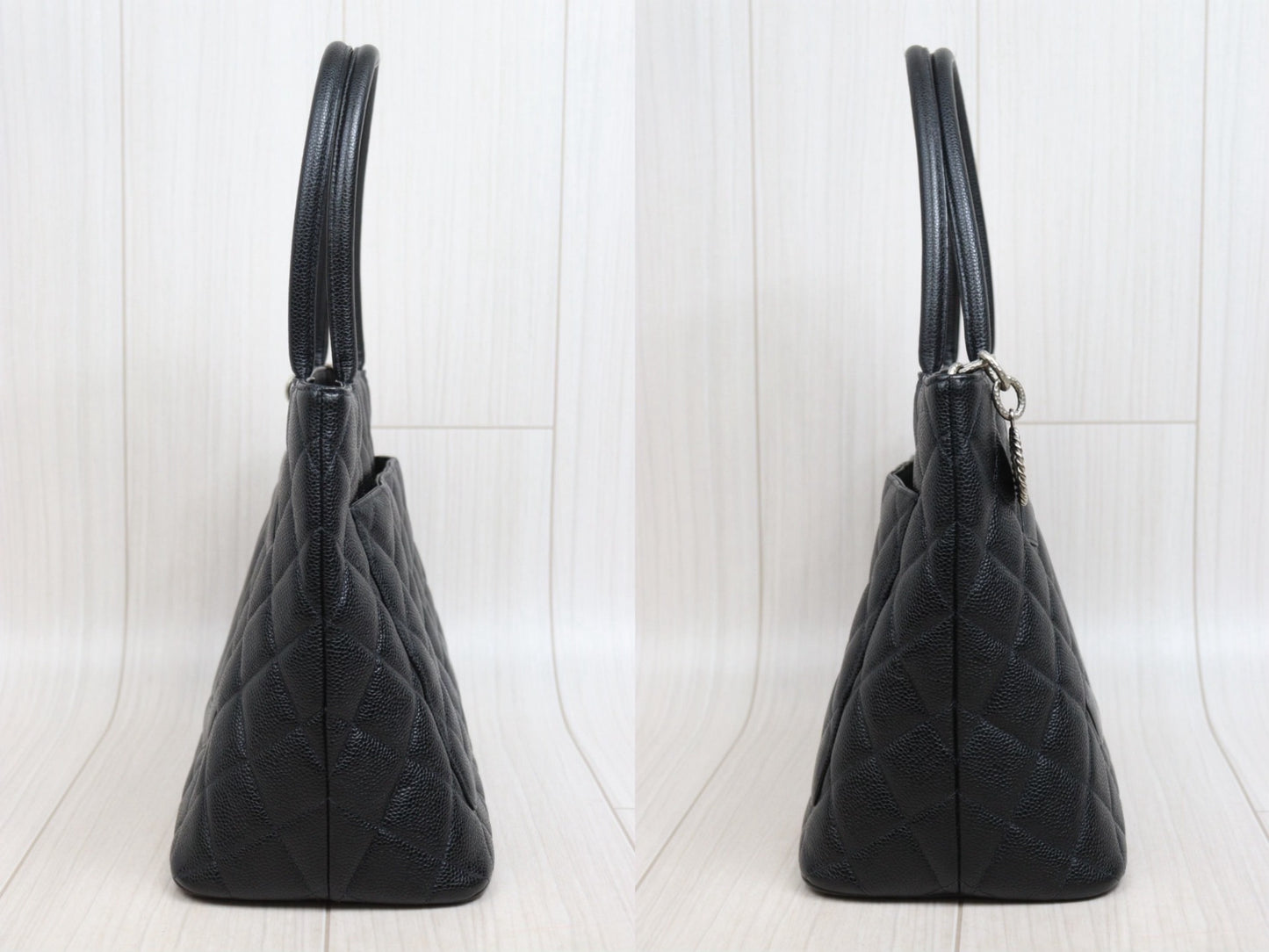 Chanel Black Quilted CC Tote Bag