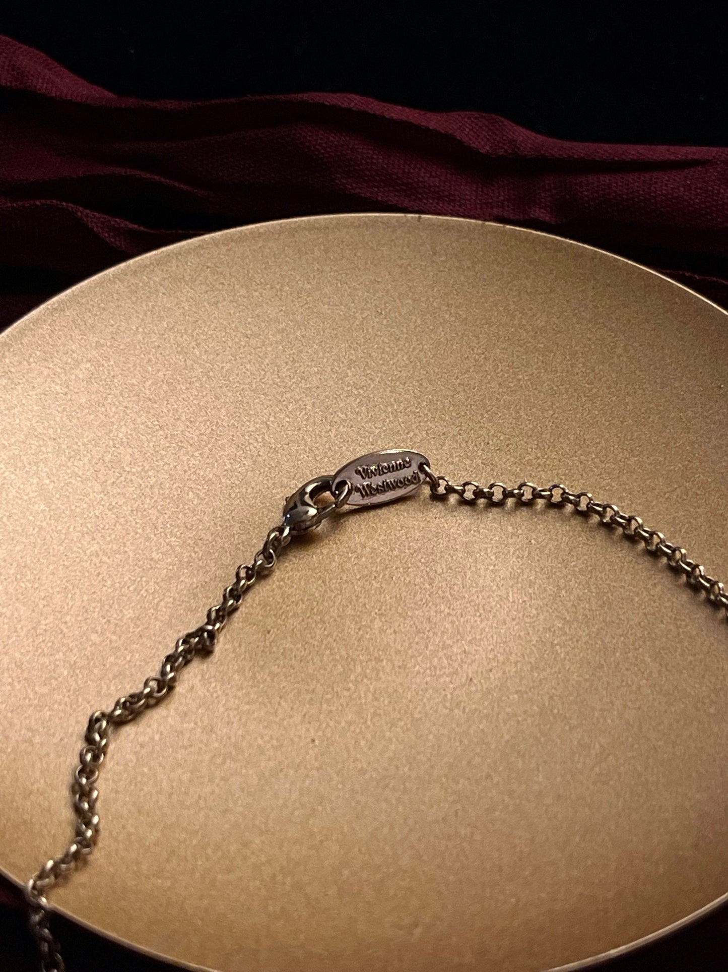 Vivienne Westwood Vintage Platinum-Tone Shell Orb Sweater Necklace