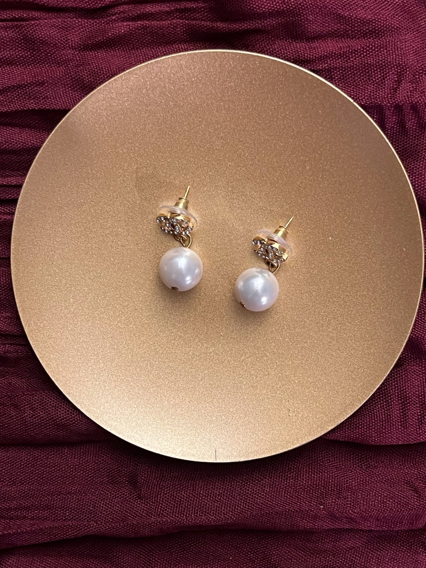 Chanel 2000 Vintage Gold-Plated Double C Earrings
