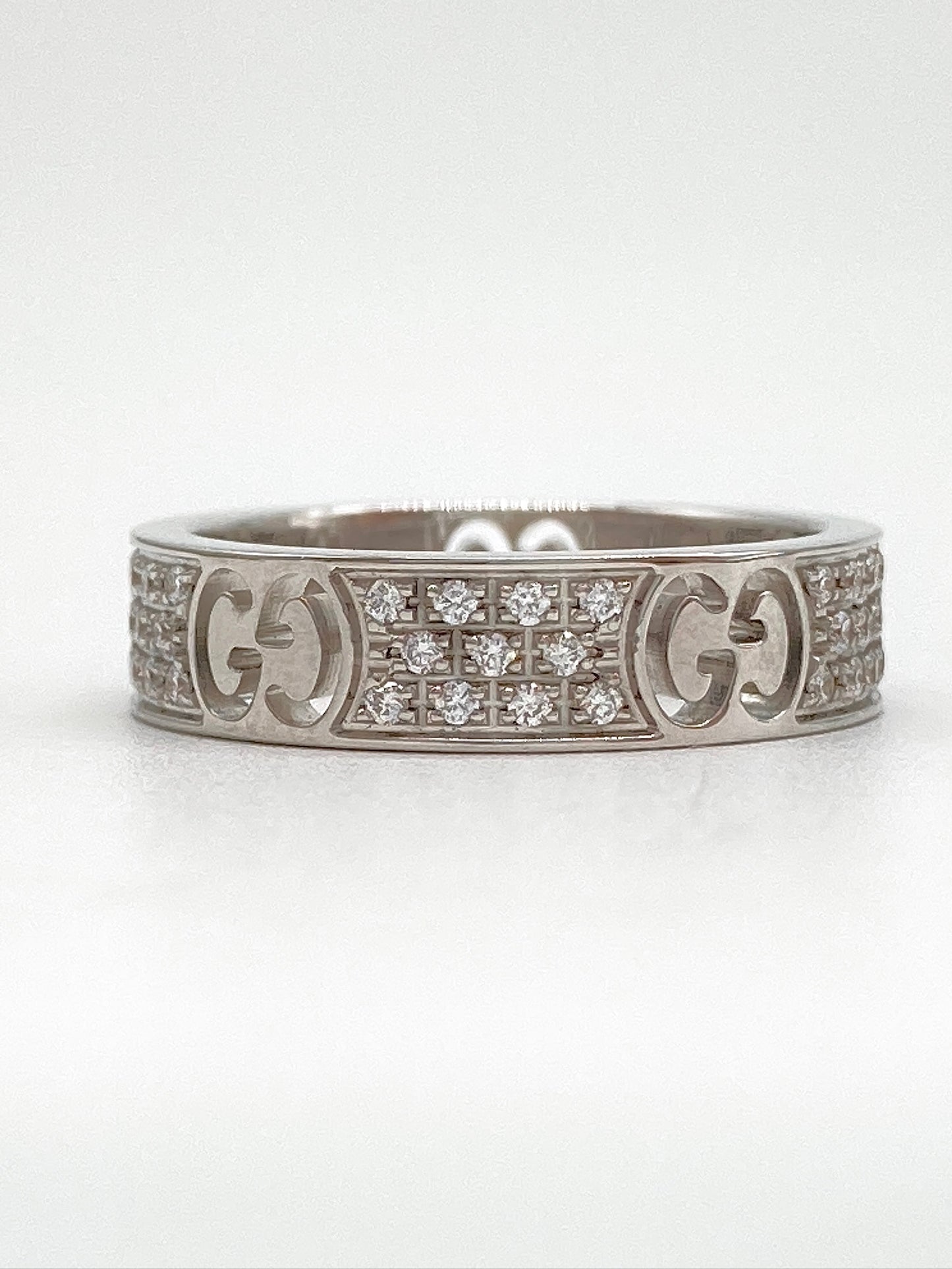 Gucci Stardust 18K White Gold Full Diamond Ring
