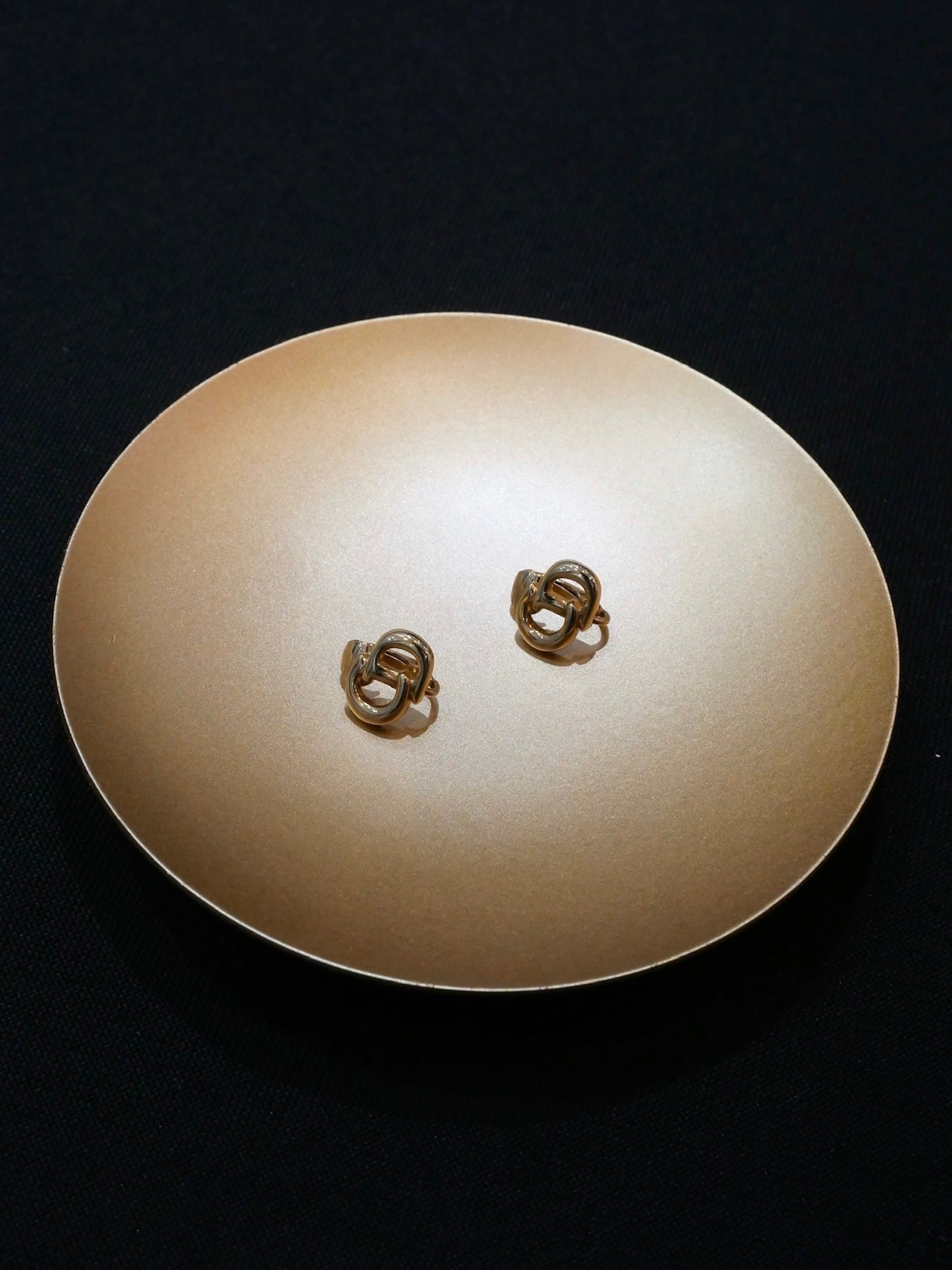 Dior Vintage Gold-Tone CD Logo Clip-On Earrings