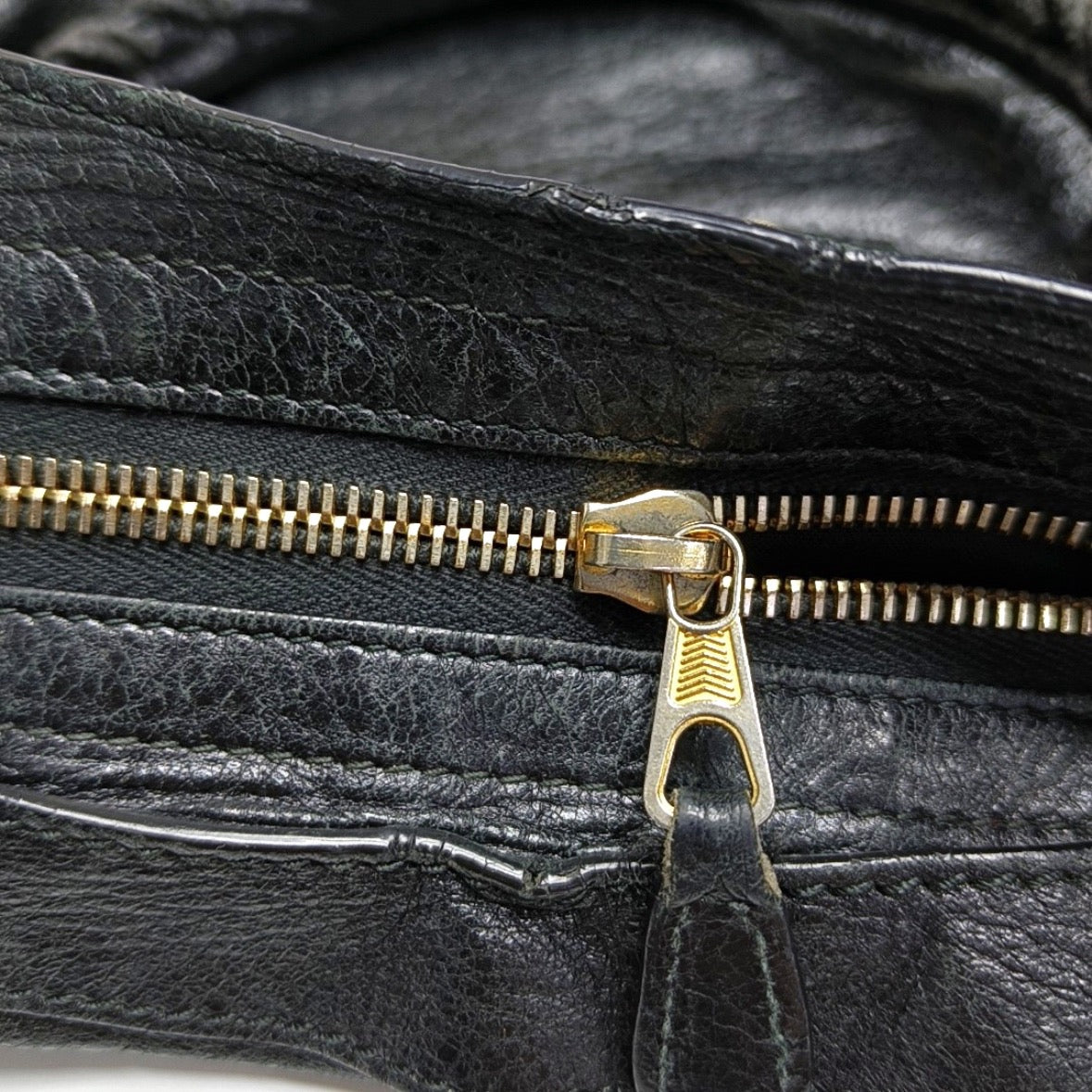 Balenciaga Black and Gold Medium Bag