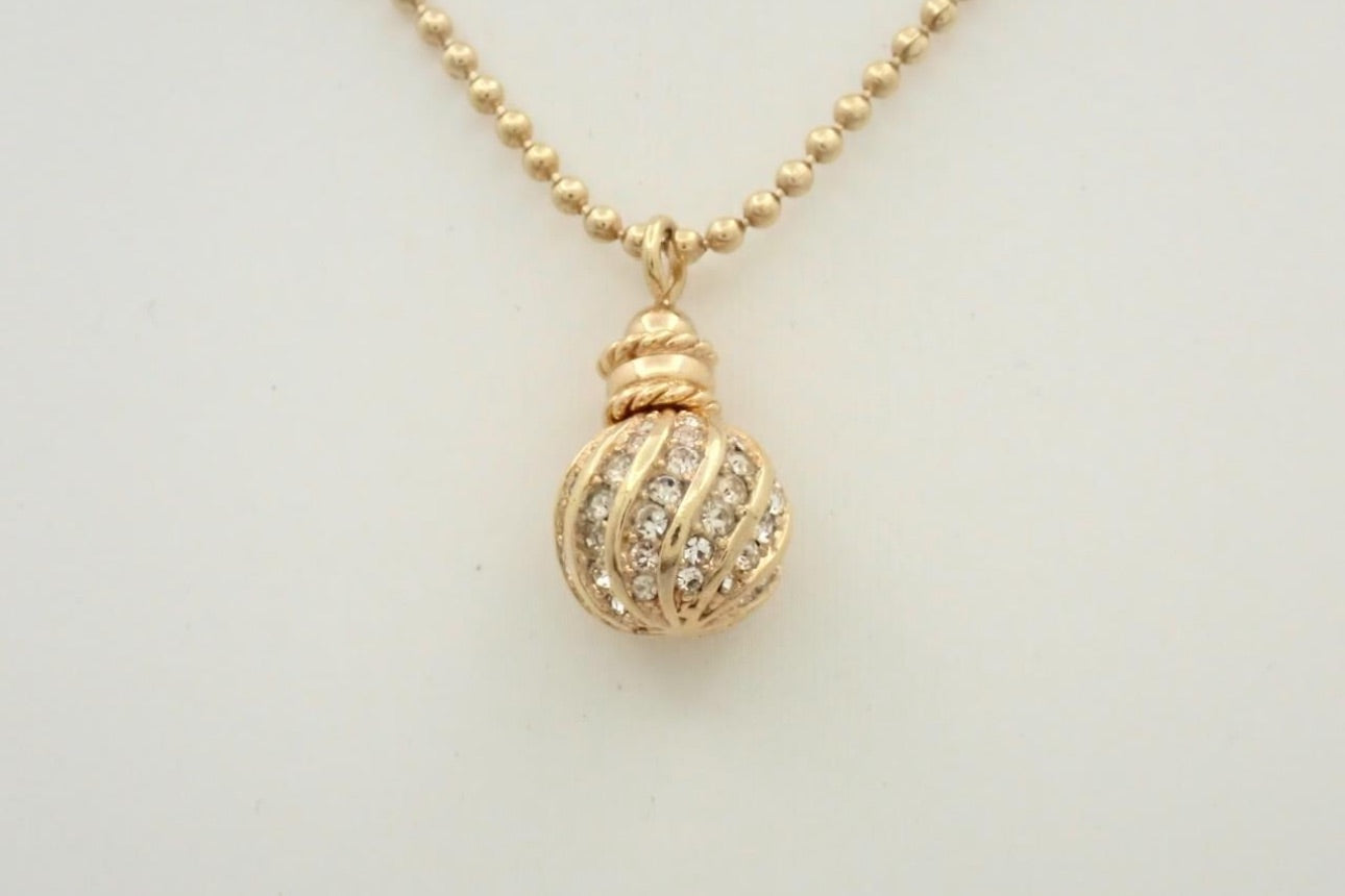 Christian Dior Crystal Orb Pendant Necklace