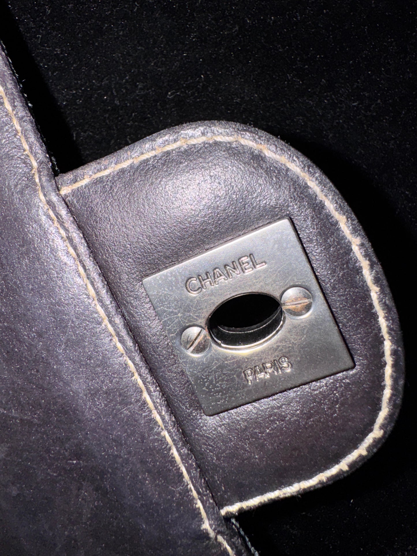 Chanel Vintage Blue Ice Cube Denim Flap Shoulder Bag with CC Turnlock (rare piece）