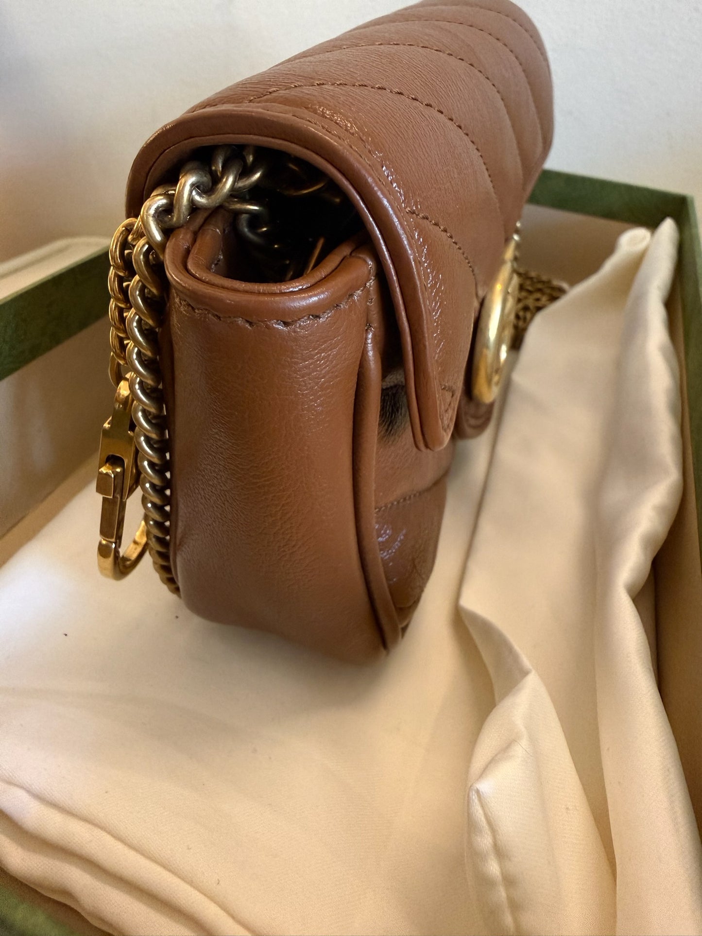 Gucci GG Marmont Matelassé Mini Bag – Brown