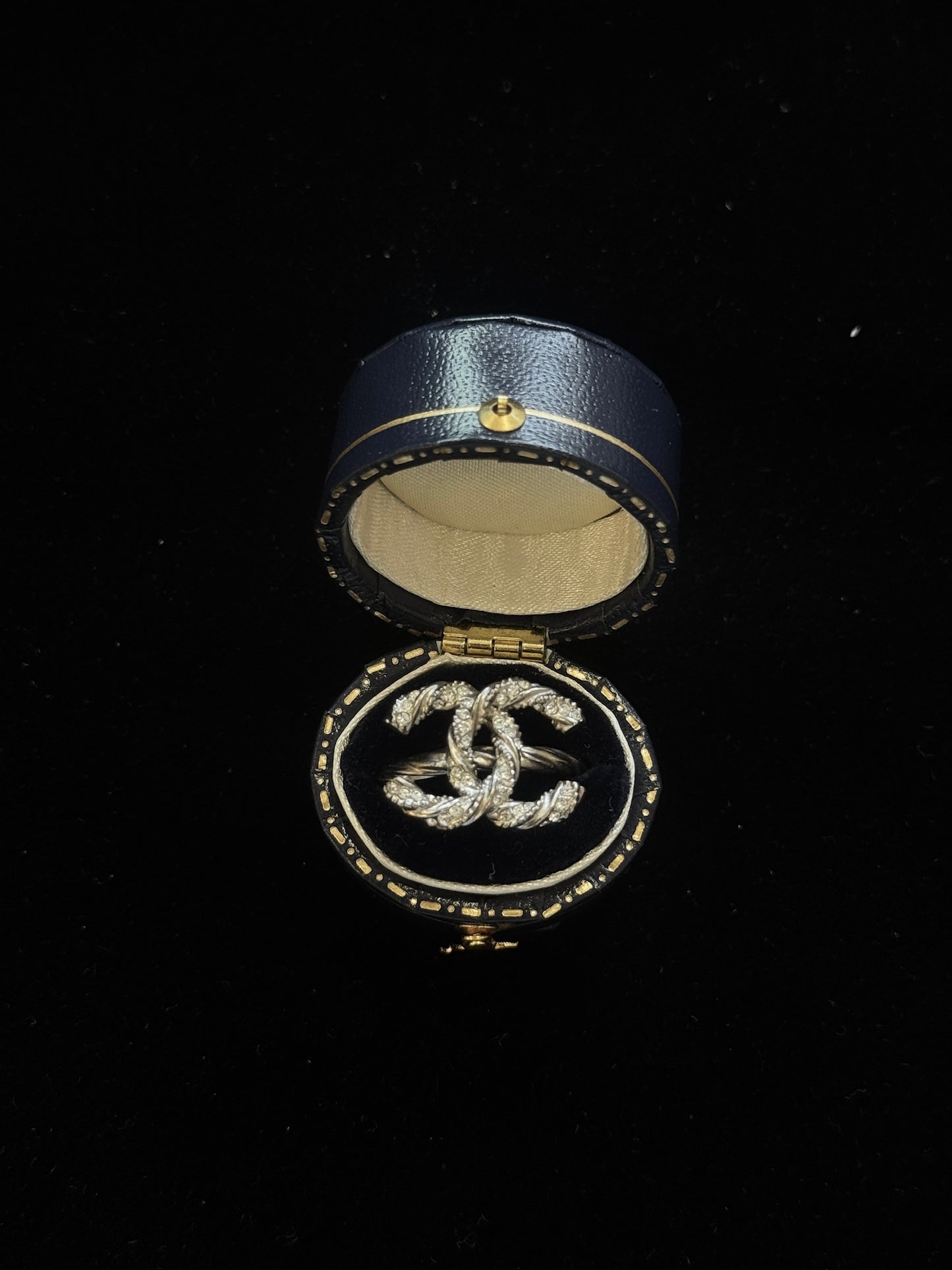 Chanel 2014 CC Classic Silver Ring