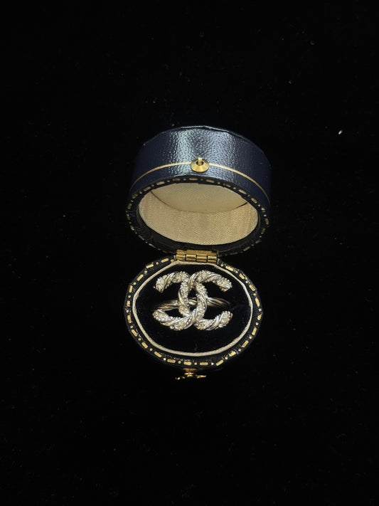 Chanel 2014 CC Classic Silver Ring