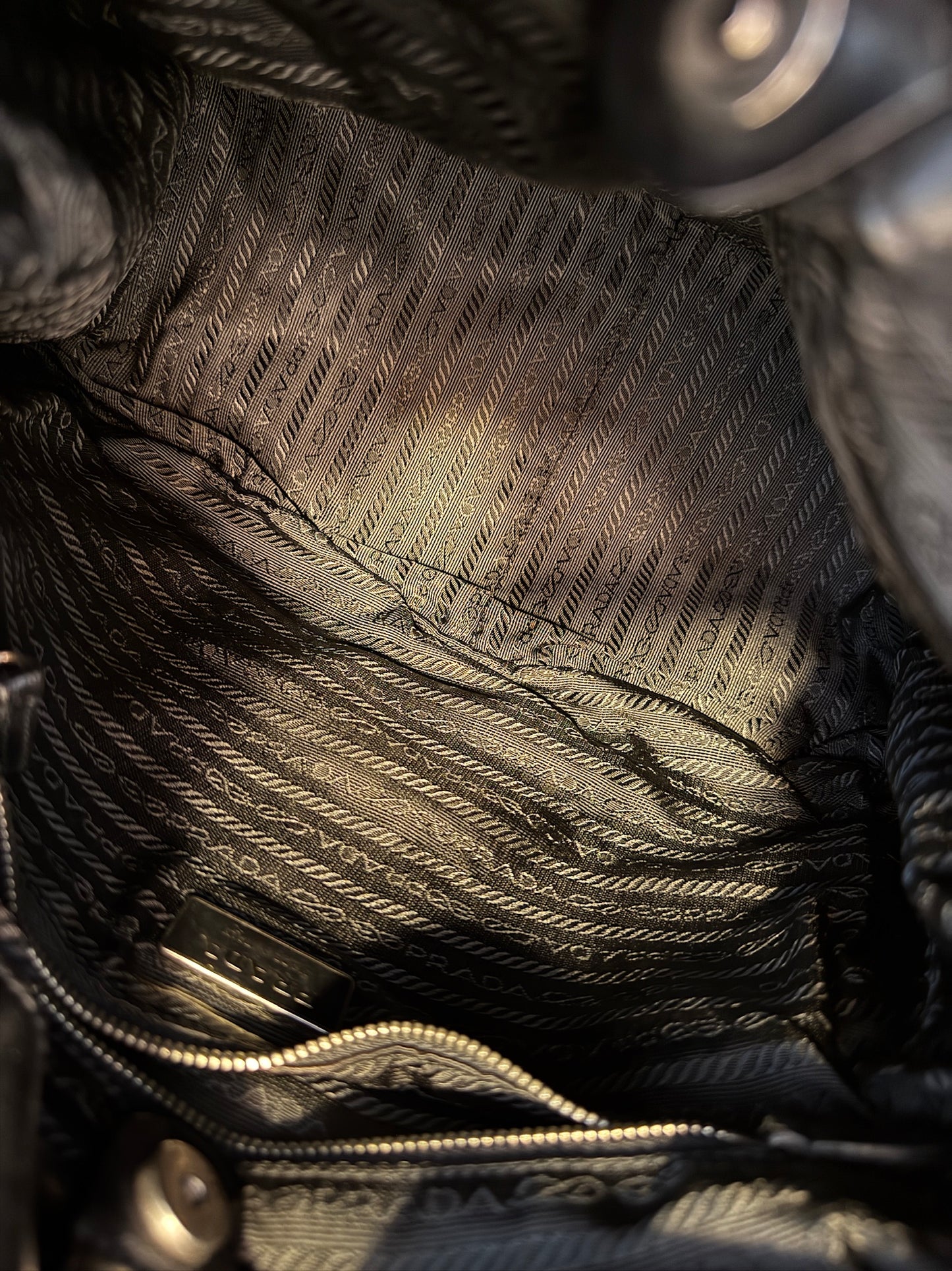 Prada Vintage Black Nylon Shoulder Bag (Classic Hobo)