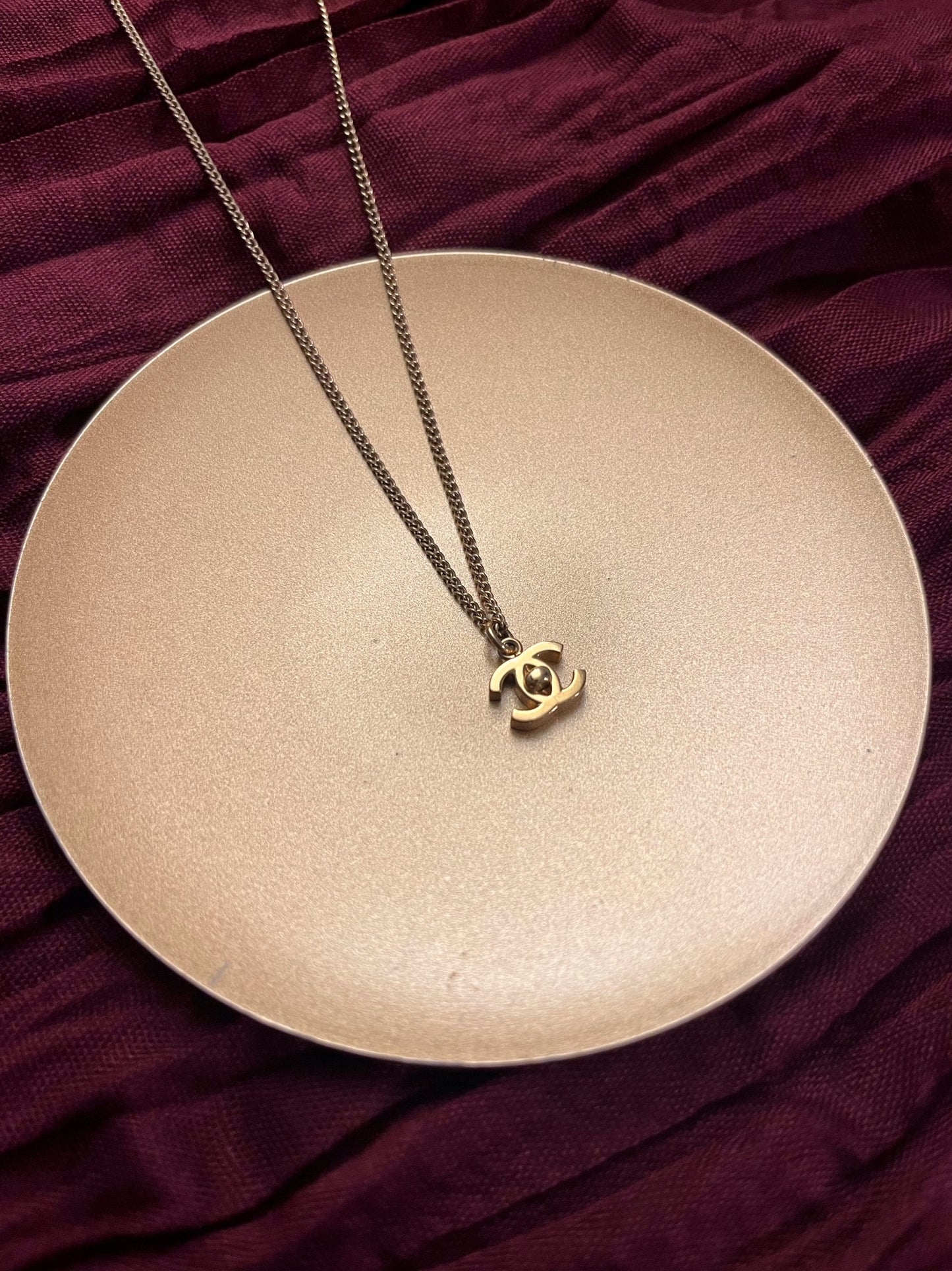 Chanel 2010 Vintage Mini Turnlock Clasp Necklace