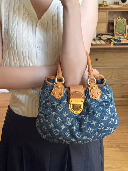 Louis Vuitton Denim Pleaty Mini Shoulder Bag
