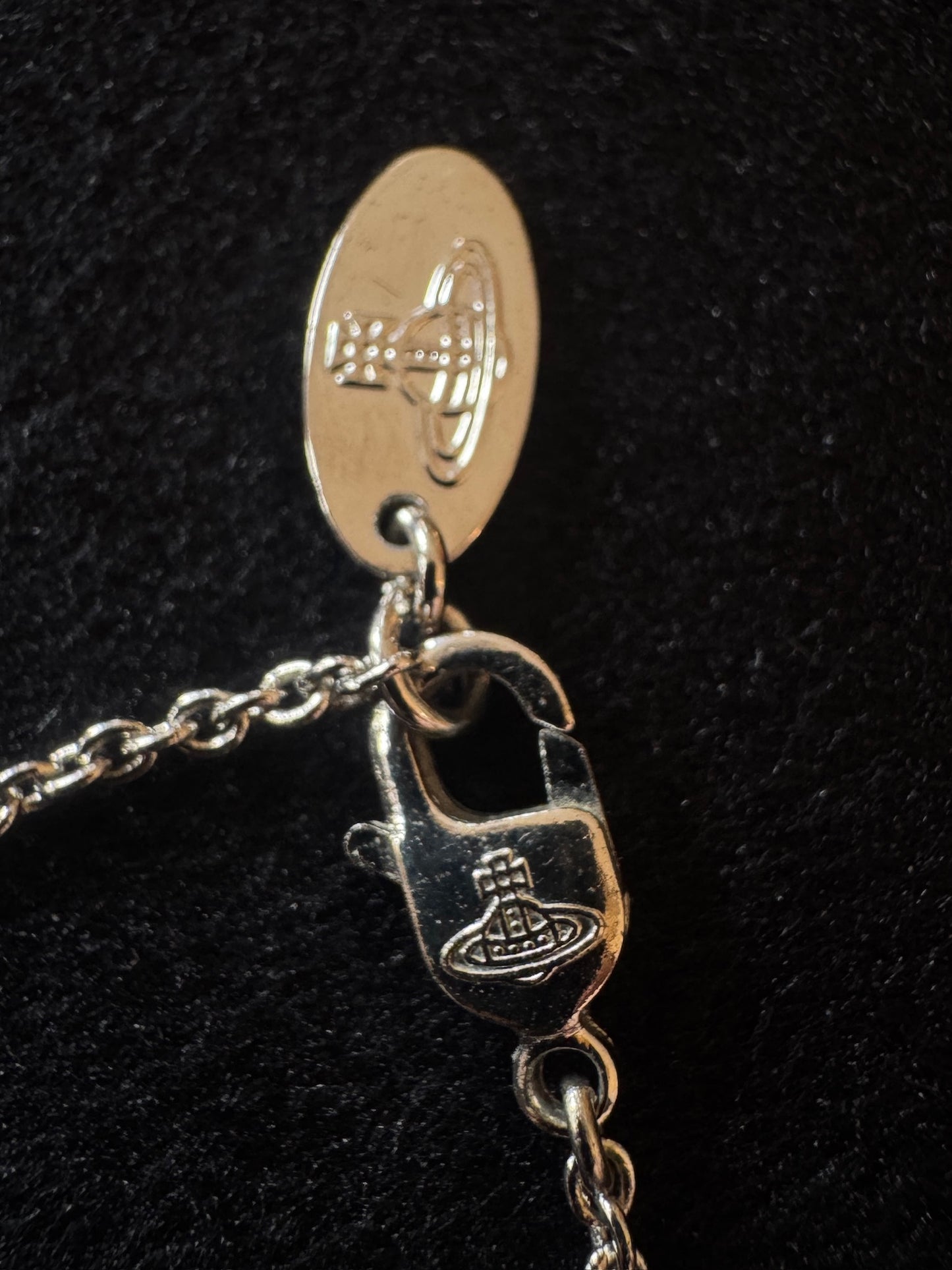 Vivienne Westwood Heart Safety Pin Orb Necklace