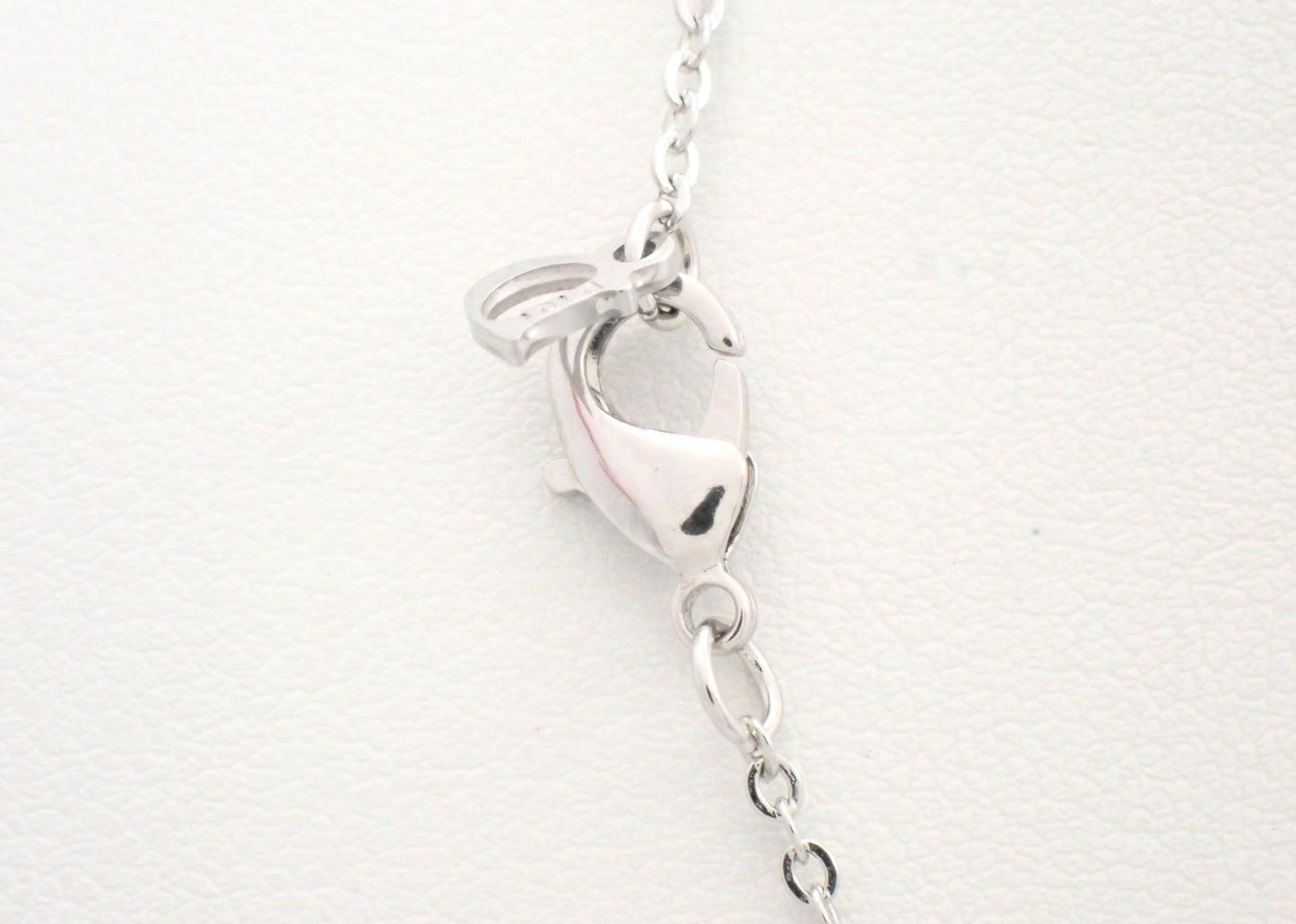 Dior Vintage Silver Logo Crystal Necklace