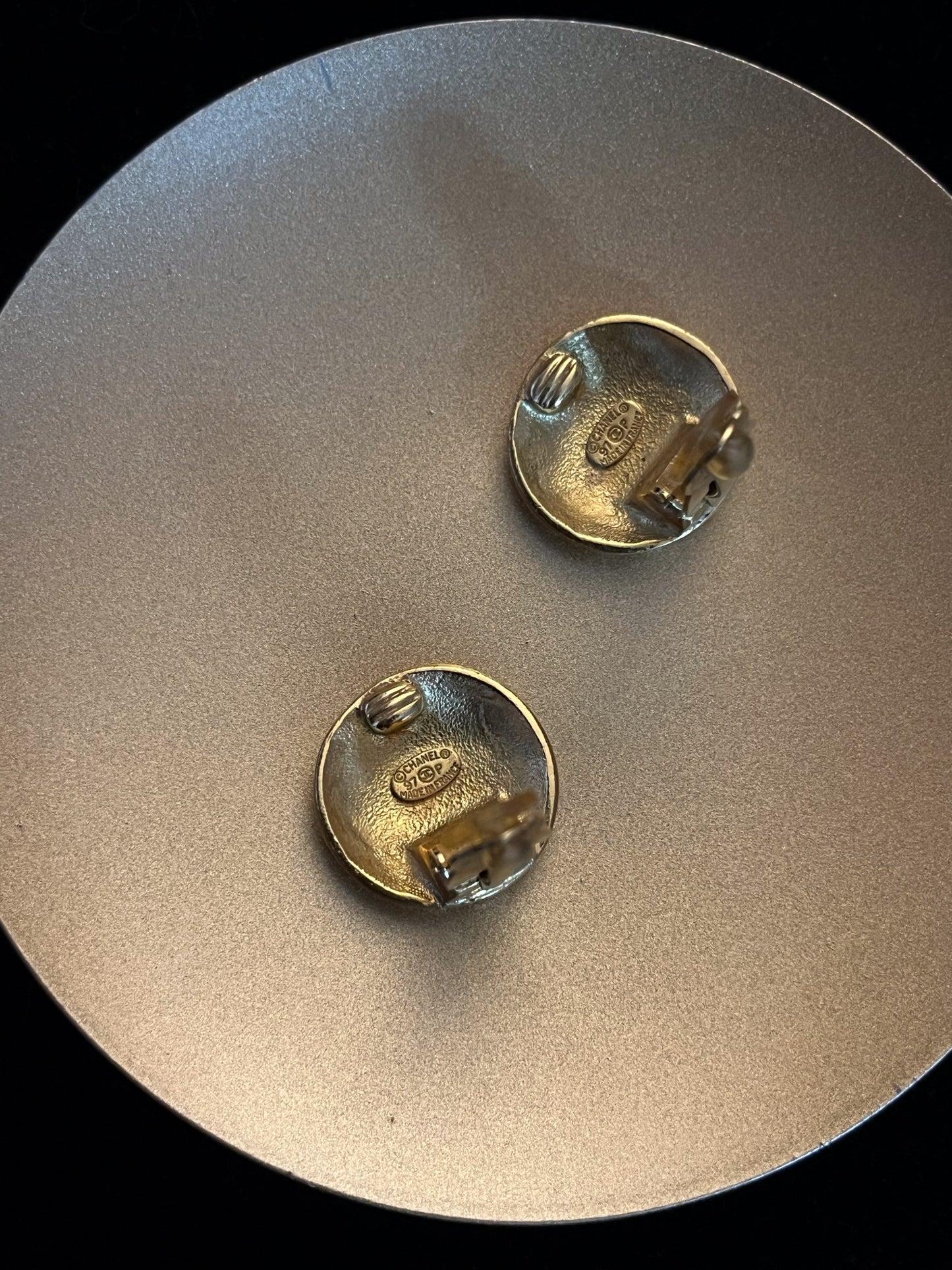 Chanel 1997 Twisted CC Gold-Plated Clip-On Earrings