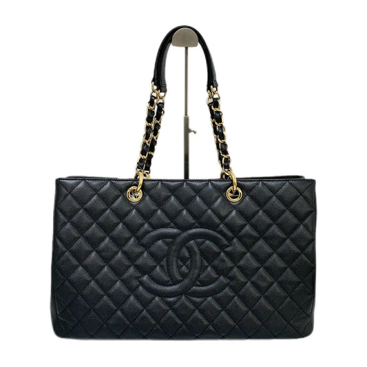 Chanel GST Black Caviar Leather Tote with Gold Hardware