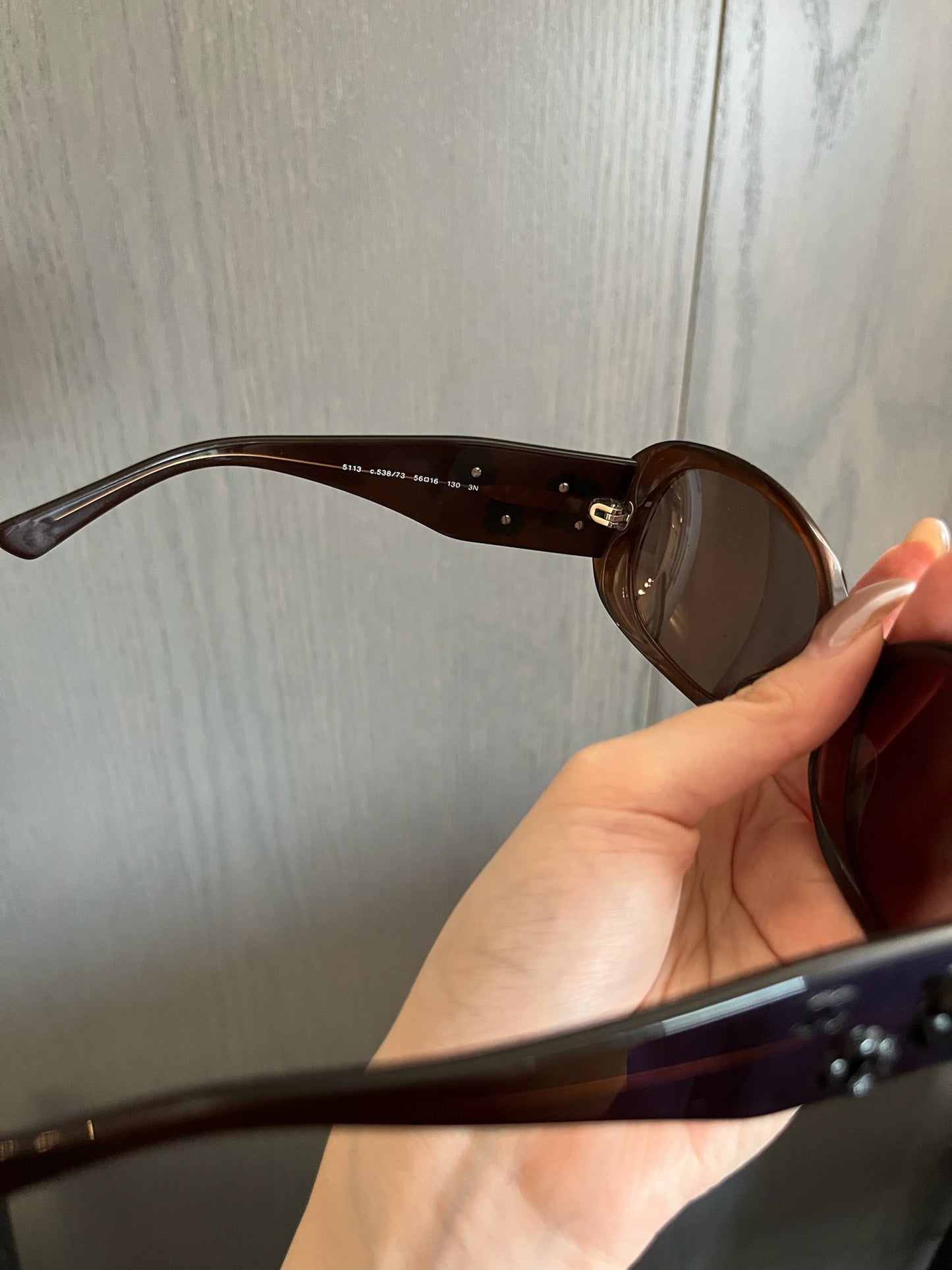Chanel 1990s Brown Camellia Sunglasses