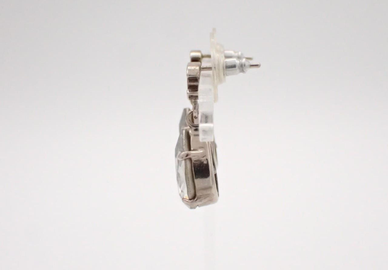Chanel 2003 Vintage CC Crystal Drop Earrings
