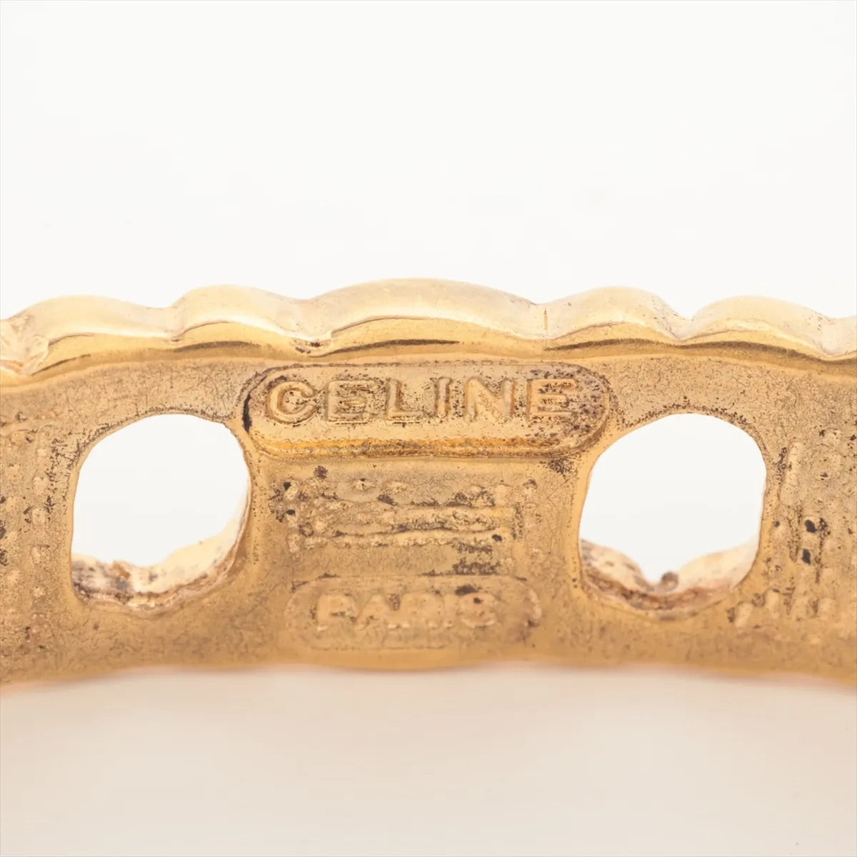 Vintage Celine 1980s Triomphe Gold Chain Bracelet