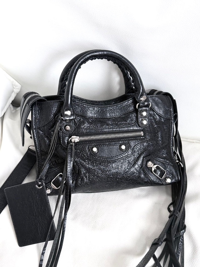 Balenciaga Classic City Mini Bag – Black Silver