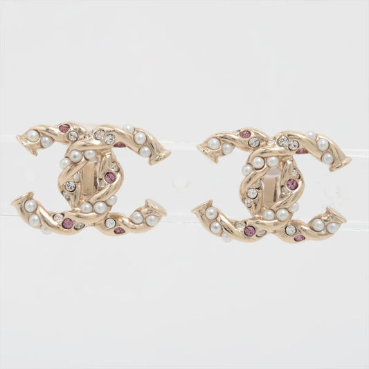 Chanel 2023 Pearl & Crystal CC Clip-On Earrings – Gold Tone (Editor's Pick)