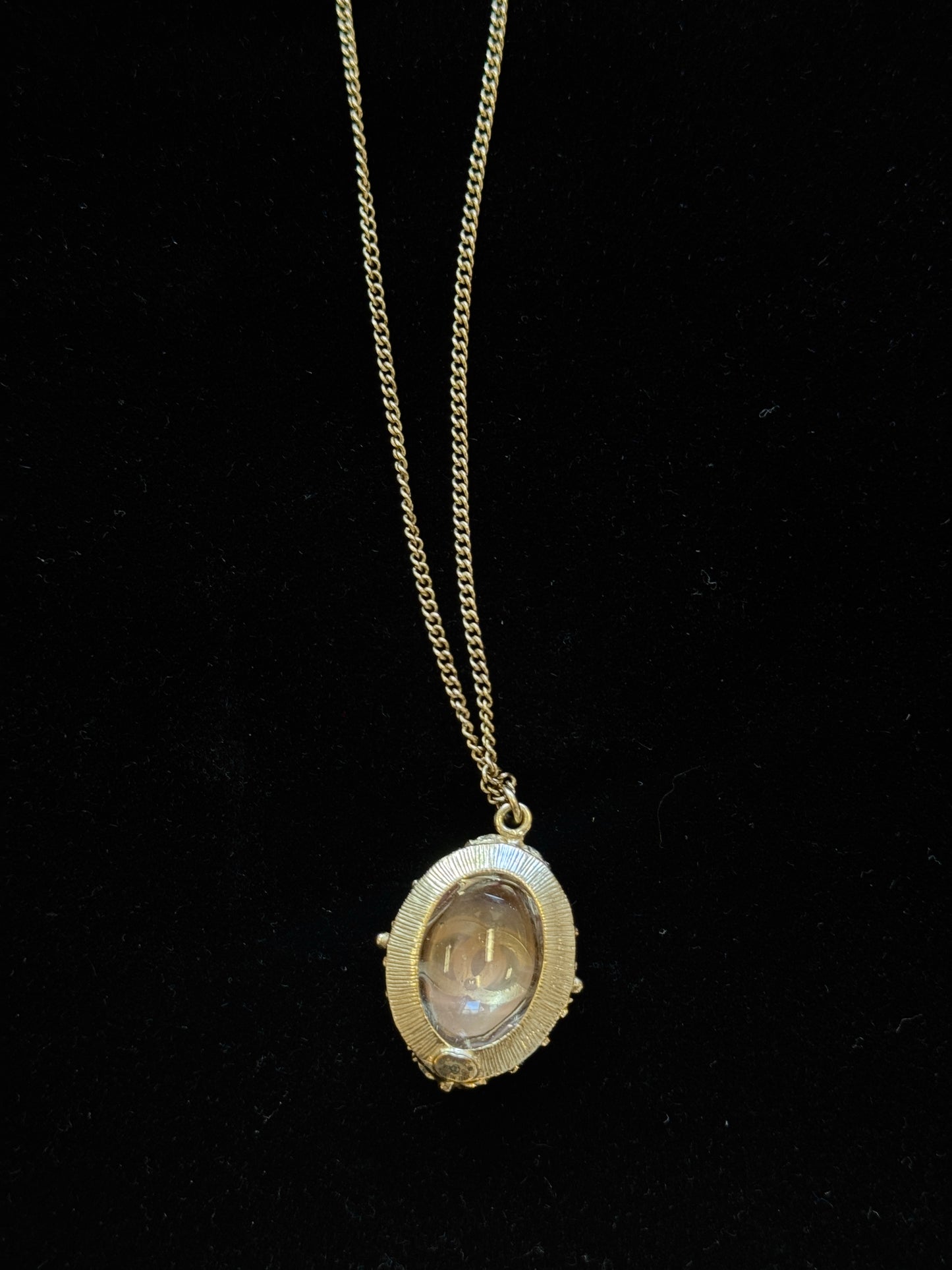 Chanel Vintage Gold-Tone CC Medallion Pendant Necklace