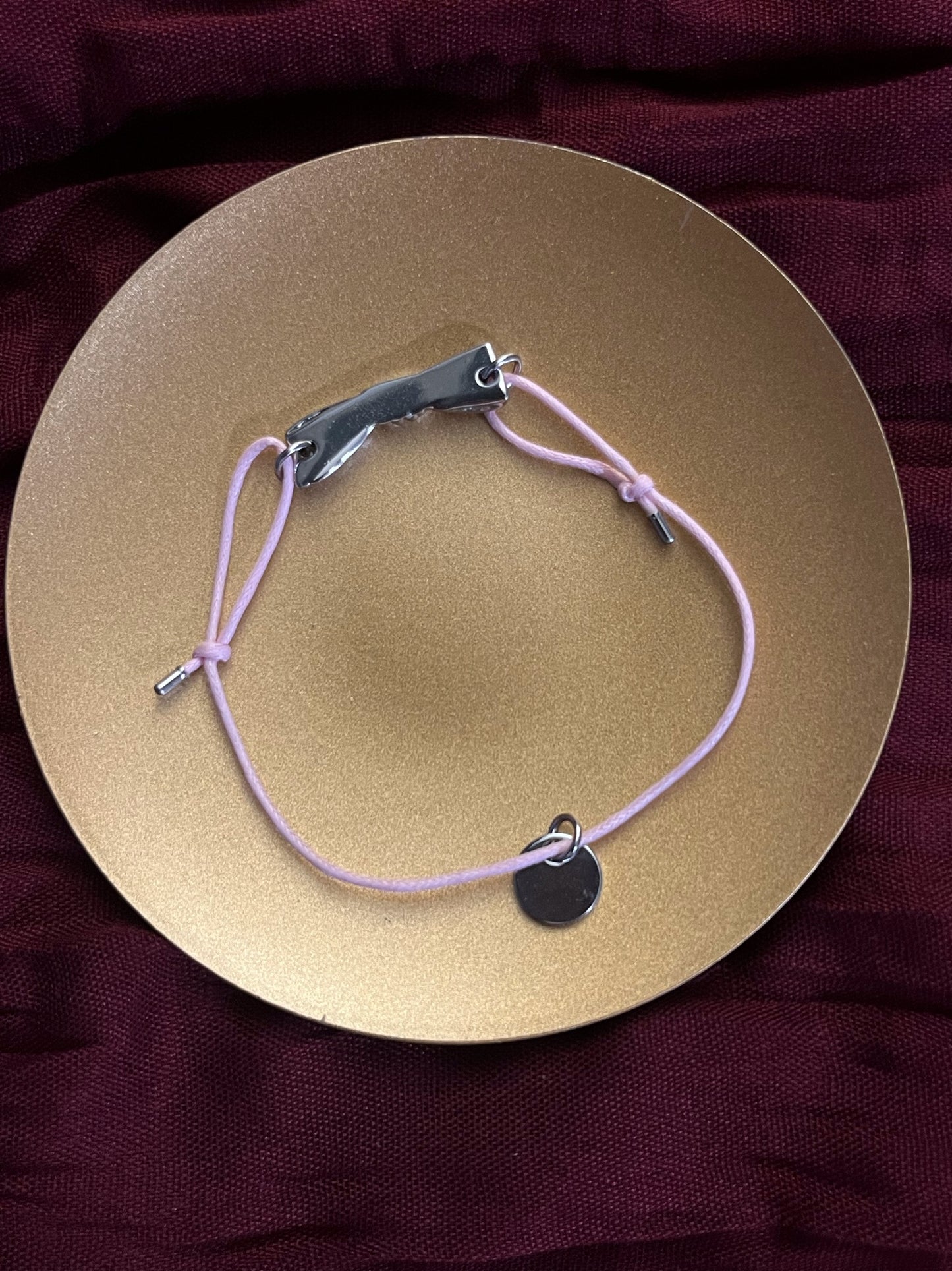 Dior Adjustable Cord Bracelet Set – Black Star & Pink Hand Charm
